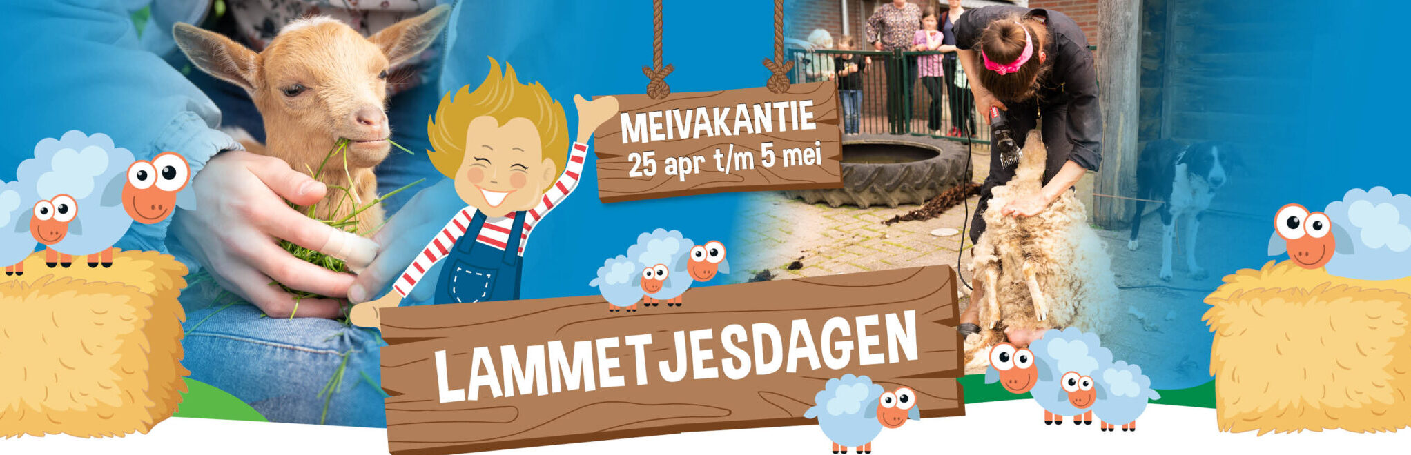 Lammtage im Speelpark de Flierefluiter, der beste Ausflug in den Maiferien für die ganze Familie